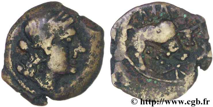 MASSALIA - MARSEILLES Petit bronze au taureau (hémiobole ?) SS/fSS