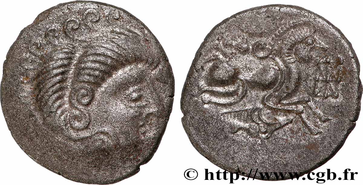 CORIOSOLITÆ (Area of Corseul, Cotes d&nbsp;Armor) Statère de billon, classe I au nez droit AU
