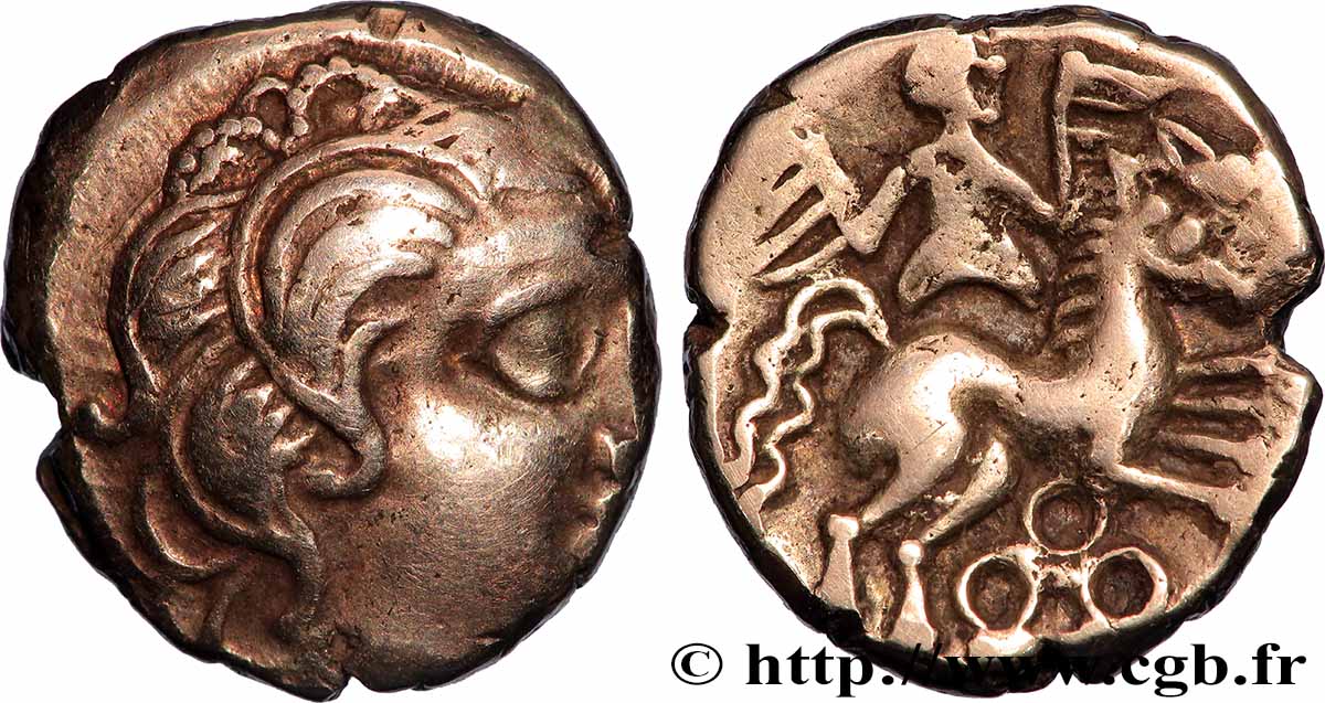 GALLIA - BITURIGES CUBI (Regione di Bourges) Statère à la victoire ailée, DT. 3399 q.SPL