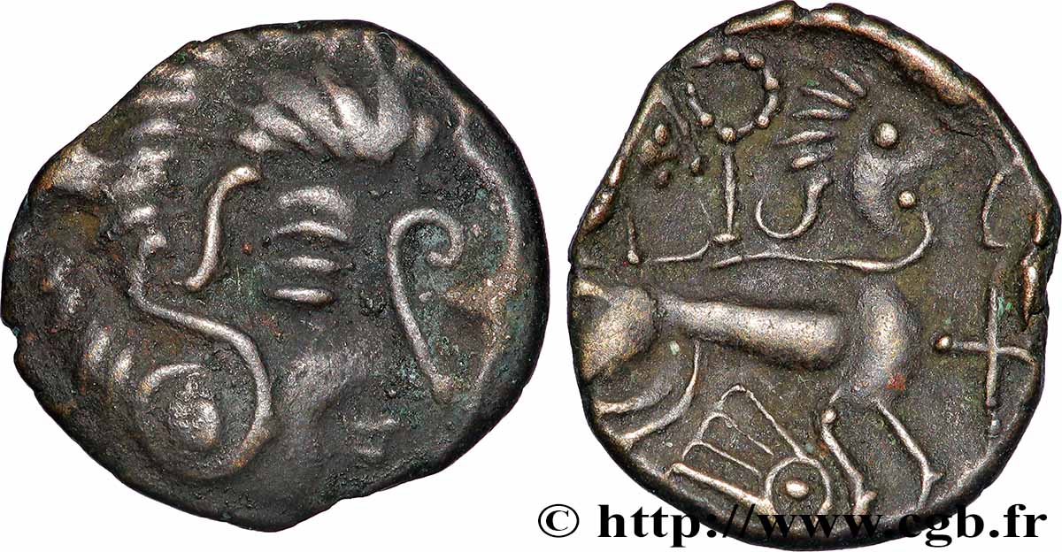 CORIOSOLITES (Région de Corseul, Cotes d&nbsp;Armor) Quart de statère de billon, classe Vb TTB+