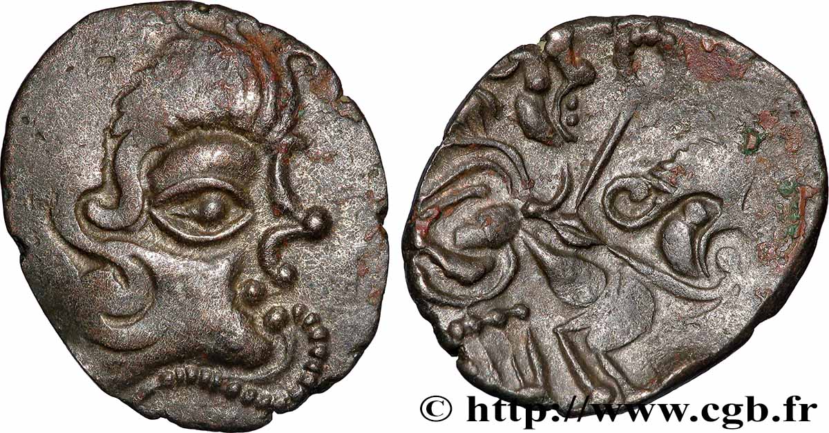 CORIOSOLITÆ (Area of Corseul, Cotes d&nbsp;Armor) Quart de statère de billon, classe Vb AU