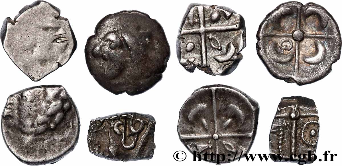 LOTS Lot de 4 drachmes à la croix lot