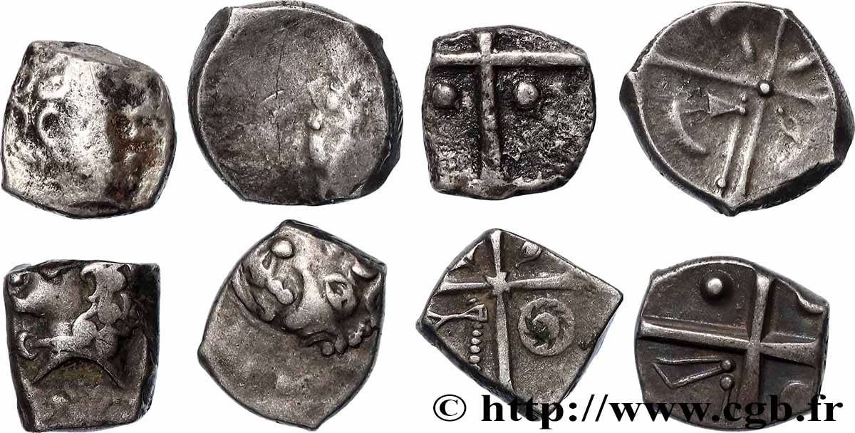 LOTS Lot de 4 drachmes à la croix lot