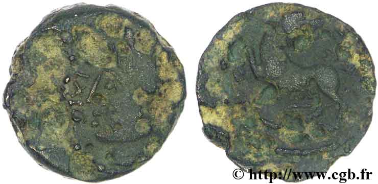 GALLIA - CARNUTES (Regione della Beauce) Bronze PIXTILOS classe II à la louve et au lézard MB