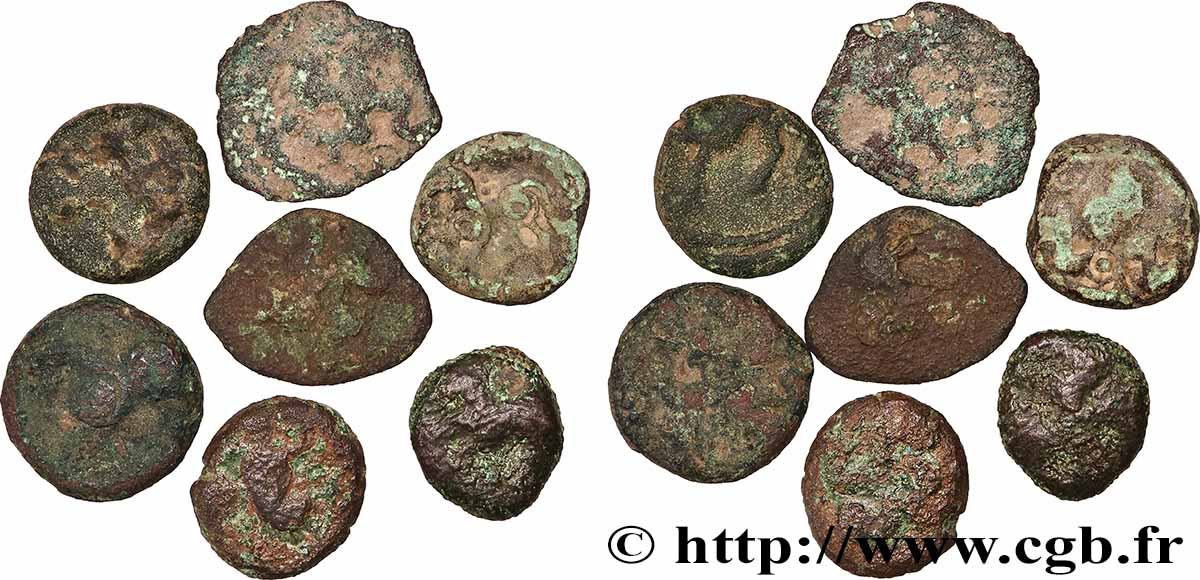 EBURONES (Current Belgium) Lot de 7 bronzes au swastika, AVAVCIA lot