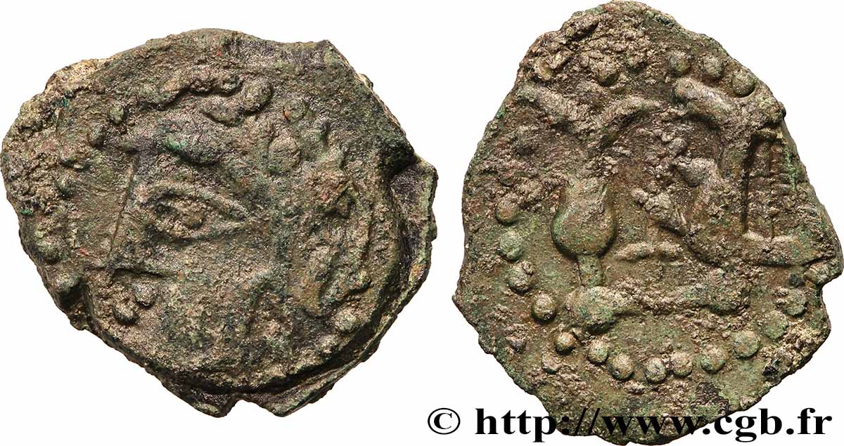 GALLIEN - BELGICA - BELLOVACI (Region die Beauvais) Bronze à l&nbsp;oiseau, “type de Vendeuil-Caply” SS
