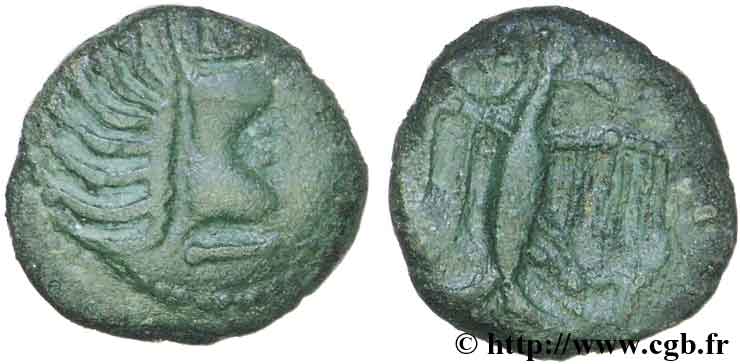 GALLIA - CARNUTES (Regione della Beauce) Bronze à l’aigle et à la rouelle, tête à droite BB/q.BB