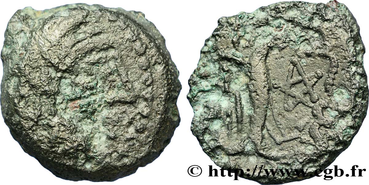 GALLIA - CARNUTES (Area of the Beauce) Bronze LA “à l’aigle et au serpent” VF/VF