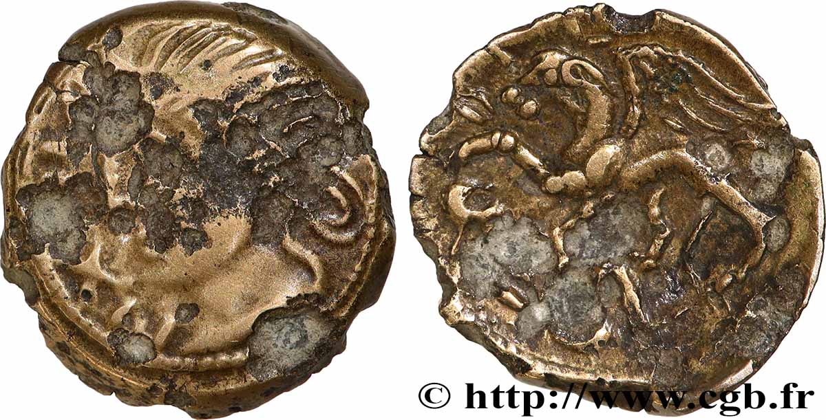 GALLIA - CARNUTES (Area of the Beauce) Bronze PIXTILOS classe I au griffon attaquant VF/VF