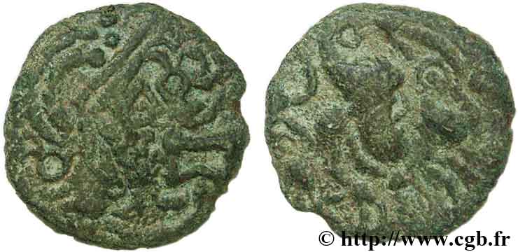 GALLIEN - BELGICA - BELLOVACI (Region die Beauvais) Bronze au coq, “type d’Hallencourt” fSS