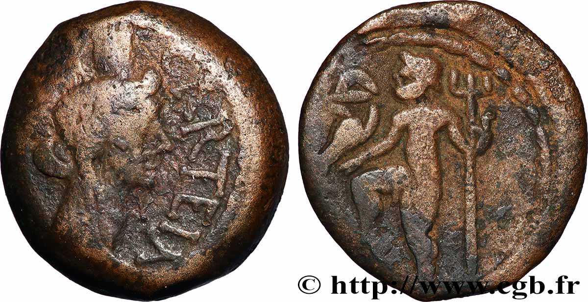 HISPANIA - BÆTICA - CARTEIA Unité de bronze CARTEIA TB+