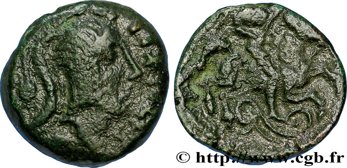 GALLIEN - CARNUTES (Region die Beauce) Bronze PIXTILOS classe VII au cavalier fSS