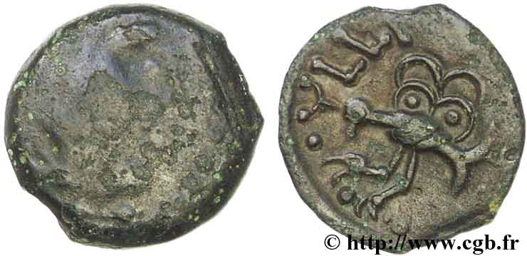 GALLIA - SENONES (Región de Sens) Bronze YLLYCCI à l’oiseau BC/EBC