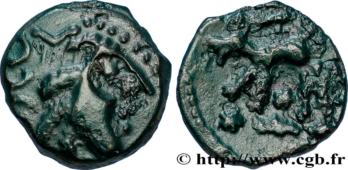 GALLIA - CARNUTES (Regione della Beauce) Bronze au loup, tête à droite BB