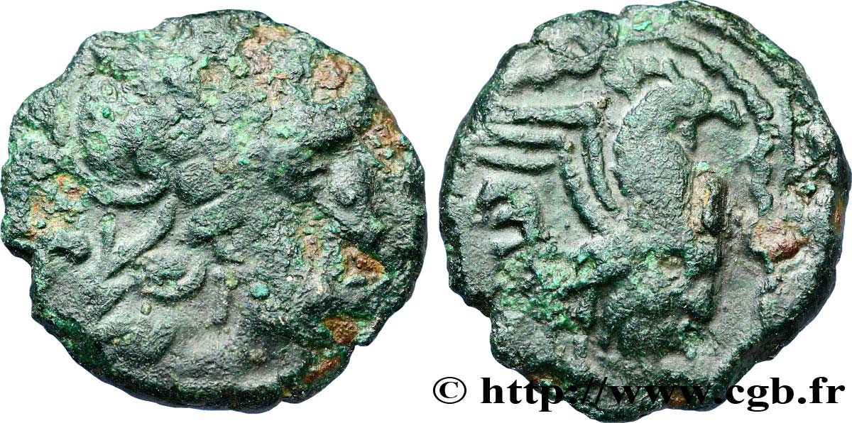 GALLIA - BELGICA - BELLOVACI (Región de Beauvais) Bronze au coq, “type de Bracquemont” BC/MBC