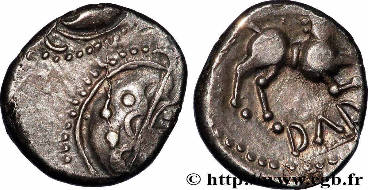 GALLIA - ÆDUI (BIBRACTE, Area of the Mont-Beuvray) Denier ANORBOS / DVBNO AU