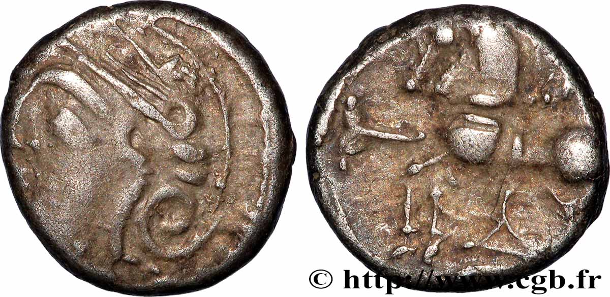 GALLIA BELGICA - LINGONES (Area of Langres) Denier KALETEDOY, B5 XF