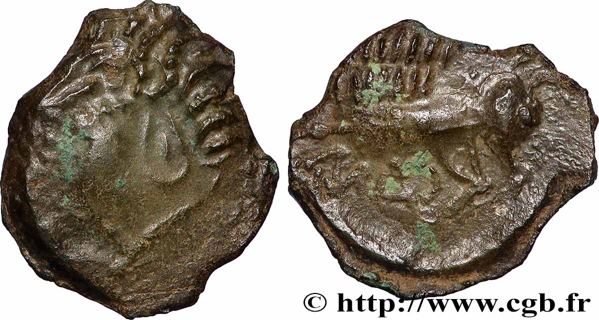 GALLIA - BITURIGES CUBI (Area of Bourges) Bronze CAMBIL VF/VF