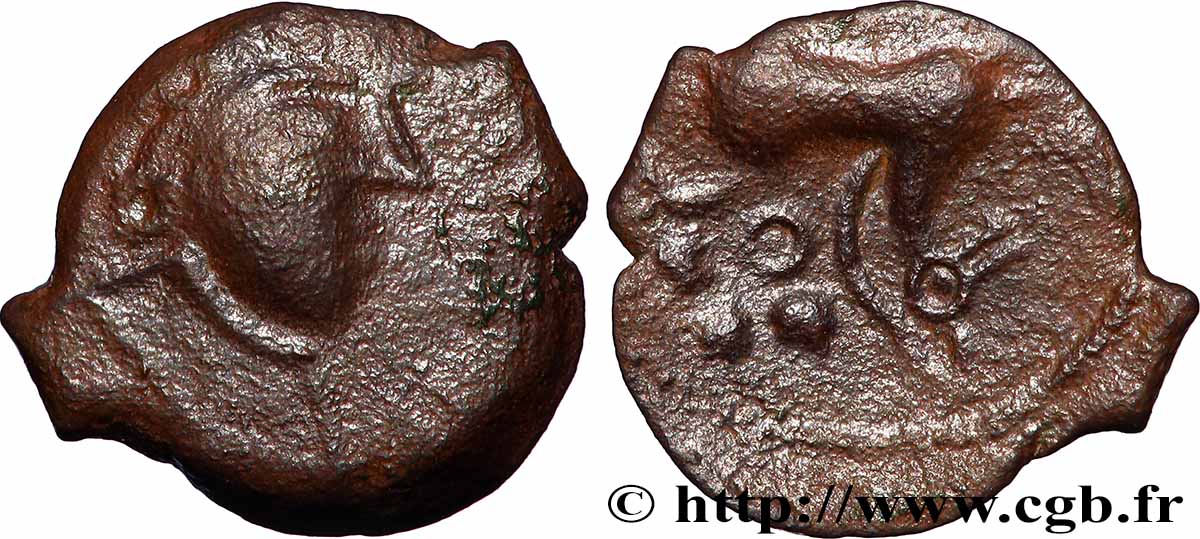 GALLIA BELGICA - SUESSIONES (Area of Soissons) Bronze à la légende KALOY VF/XF