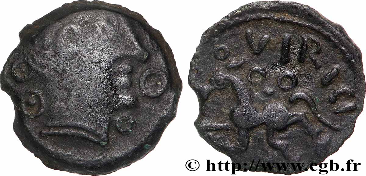 GALLIEN - BELGICA - PAGUS CATUSLUGI - Das Heiligtum des BOIS L&nbsp;ABBÉ (Seine-Maritime) Bronze VIIRICIVS, classe III fSS/SS