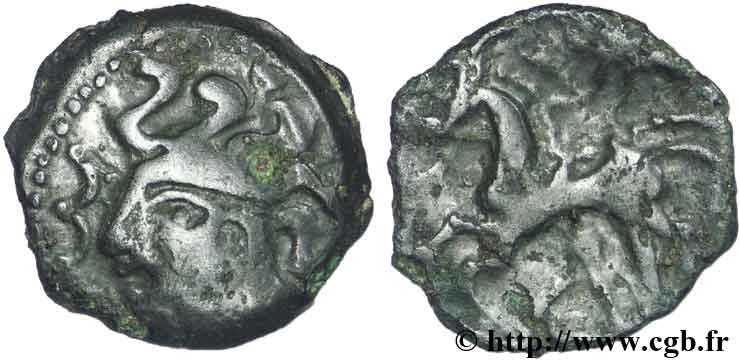 GALLIA - AULERCI EBUROVICES (Regione d Evreux) Bronze au cheval et à l’oiseau BB/MB