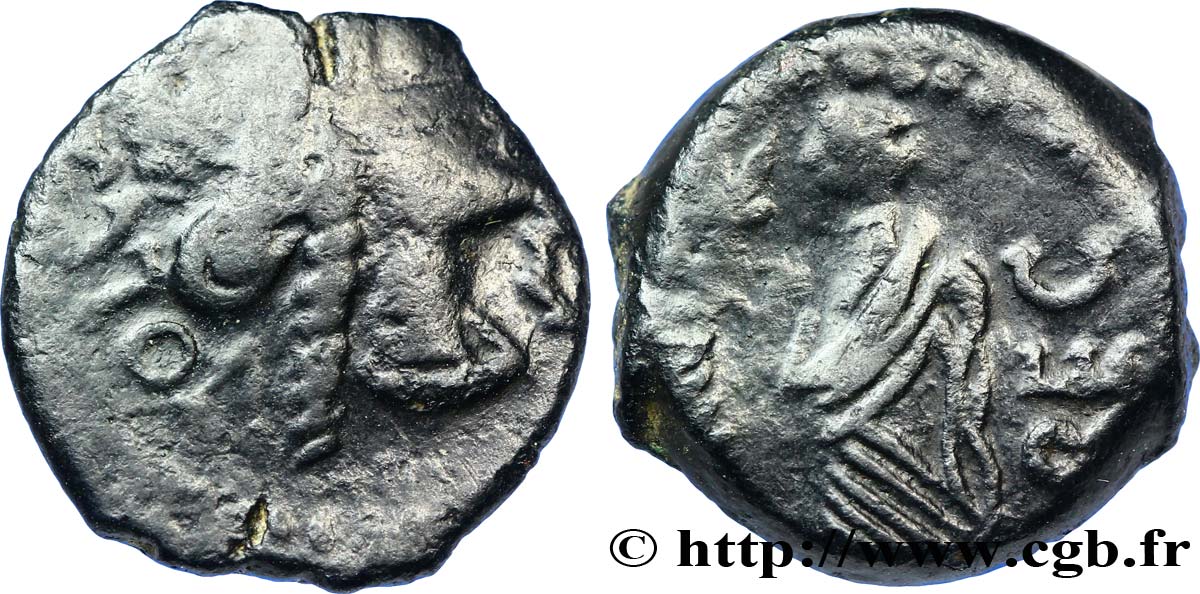 GALLIEN - SÜDWESTGALLIEN - VOLCÆ ARECOMICI (Region die Nîmes) Bronze au Démos, VOLCAE AREC S
