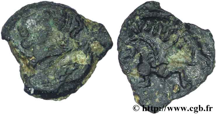 GALLIA - BELGICA - PAGUS CATUSLUGI - Sanctuario de BOIS L ABBÉ (Seine-Maritime) Bronze VIIRICIVS, classe I ou II BC