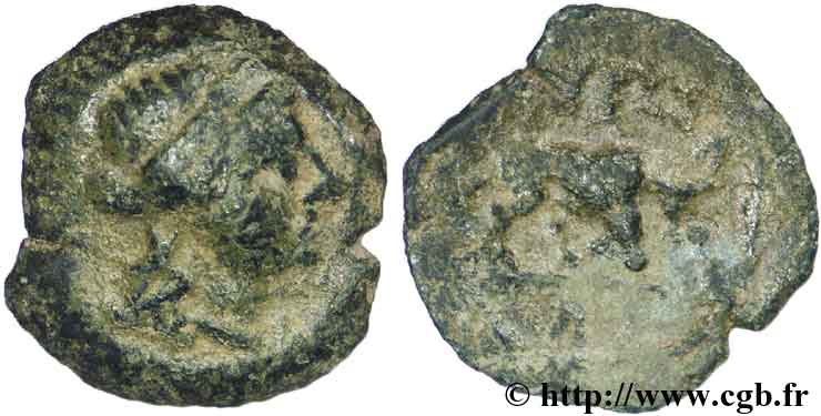 MASSALIA - MARSEILLES Petit bronze au taureau (hémiobole ?) BC+/BC