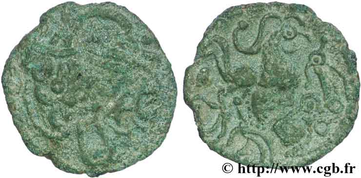 GALLIA - BELGICA - BELLOVACI (Región de Beauvais) Bronze au coq, “type d’Hallencourt” BC/MBC