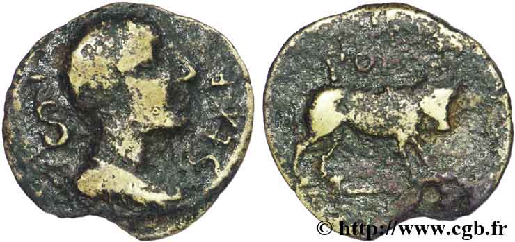 CAVARII (Región de Avignon y Orange) Bronze au taureau T.POM / SEX.F BC