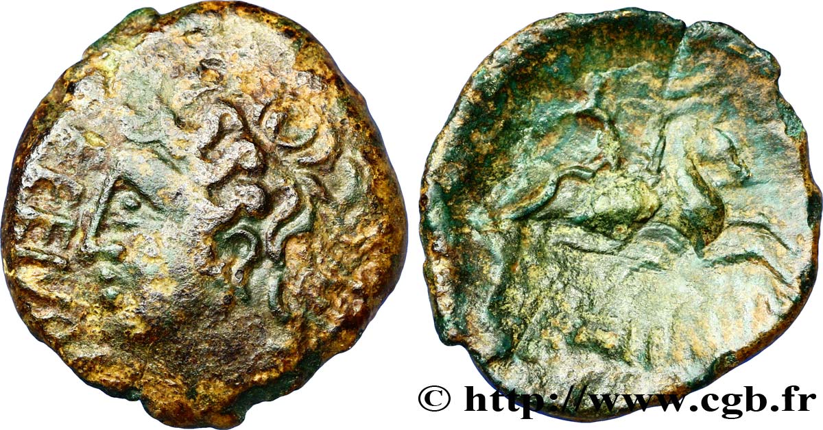 GALLIEN - BELGICA - MELDI (Region die Meaux) Bronze EPENOS fSS/SS