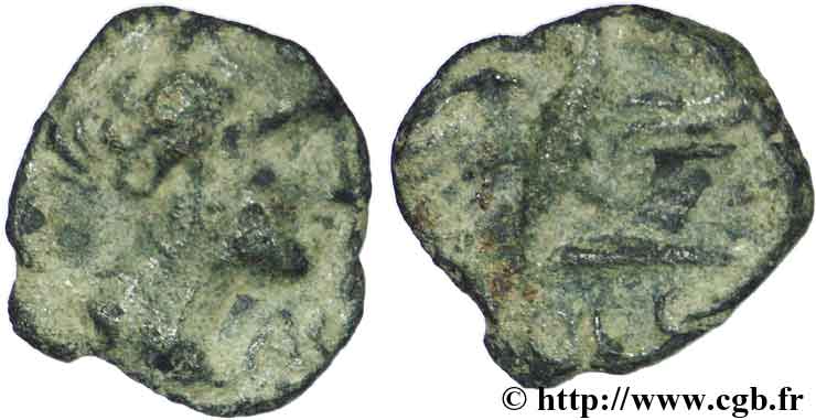 GALLIA - SUDOESTE DE GALLIA VOLCÆ ARECOMICI (Región de Nisma) Bronze AR/VOLC, à l aigle BC