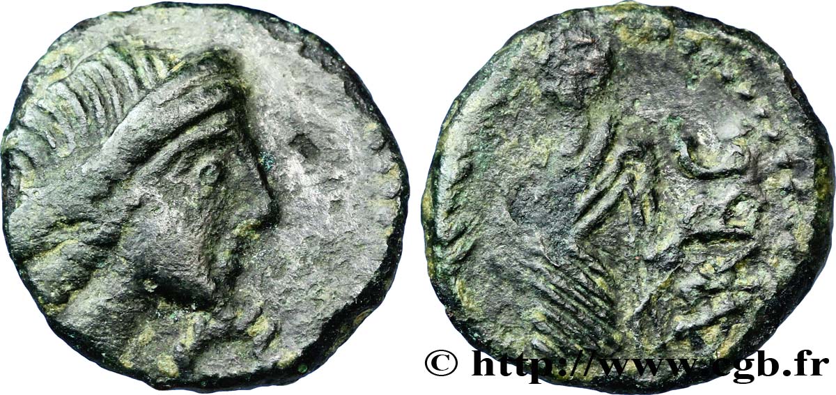 GALLIEN - SÜDWESTGALLIEN - VOLCÆ ARECOMICI (Region die Nîmes) Bronze au Démos, VOLCAE AREC SS/fSS