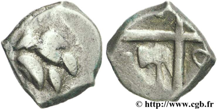 GALLIA - SUDOVESTE DELLA GALLIA - VOLCÆ TECTOSAGES (Regione di Tolosa) Drachme “à la tête cubiste”, S. 1, indéterminée q.BB