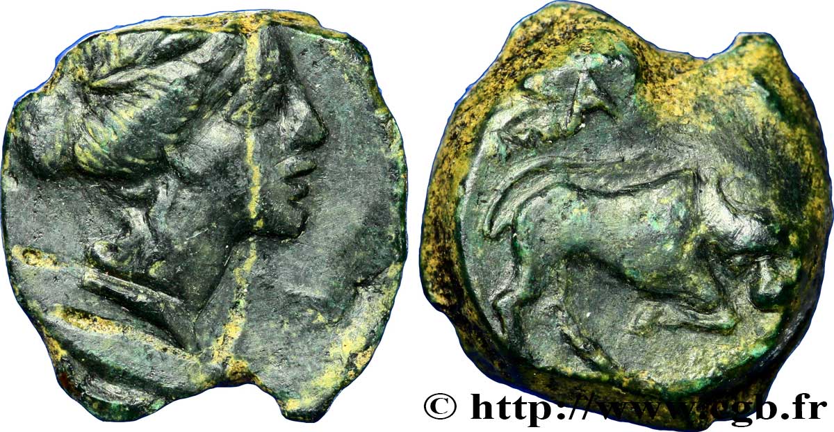 MASSALIEN - MARSEILLES Bronze au taureau (hémiobole ?) SS