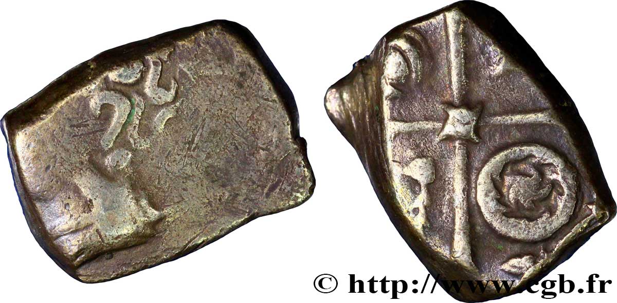 GALLIA - SOUTH WESTERN GAUL - PETROCORES / NITIOBROGES, Unspecified Drachme “au style flamboyant”, S. 144 VF