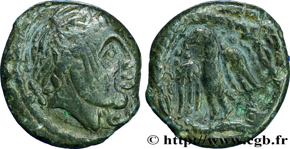 GALLIA - CARNUTES (Beauce area) Bronze PIXTILOS classe VIII à l’oiseau dans le temple VF