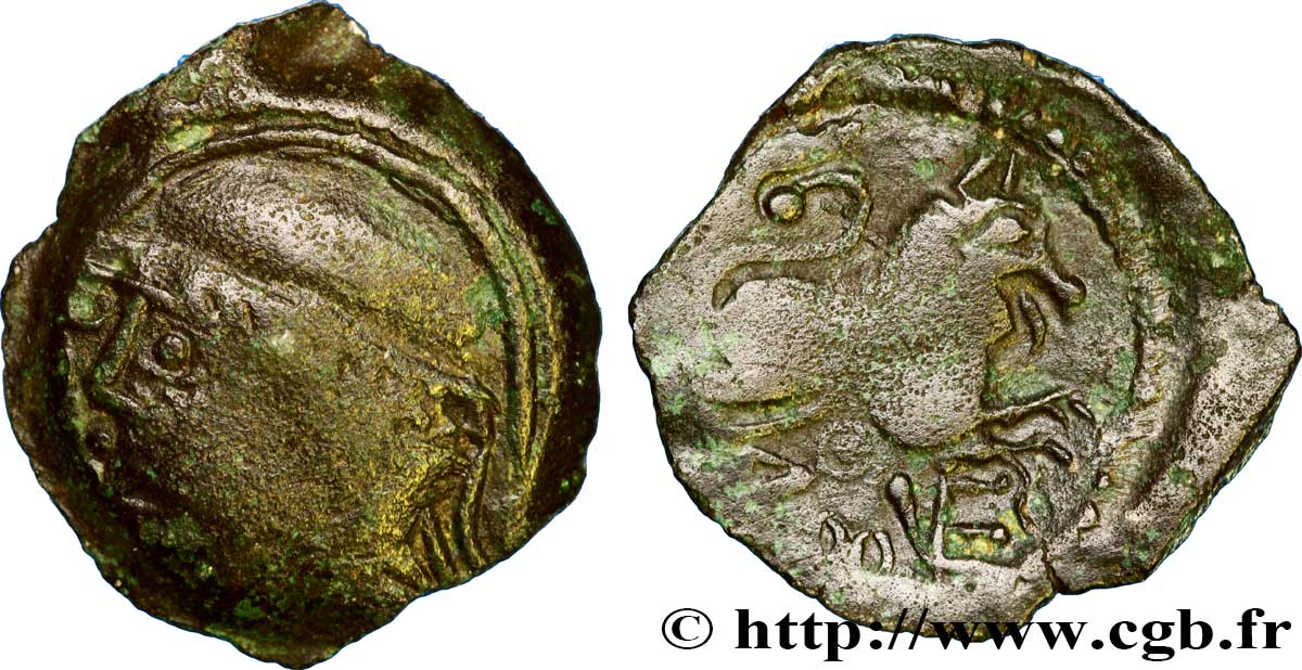 GALLIA BELGICA - MELDI (Area of Meaux) Bronze ROVECA, classe IVa à l’annelet pointé XF