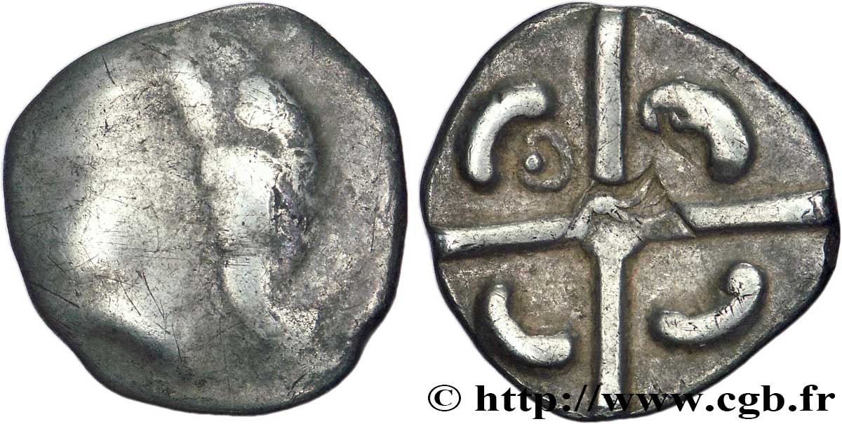 GALLIA - SOUTH WESTERN GAUL - LONGOSTALETES (Area of Narbonne) Drachme “au style languedocien”, S. 286 VF/XF