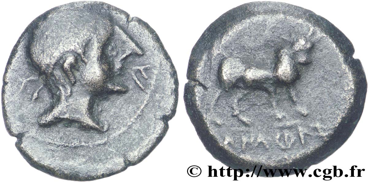 HISPANIA - SPAIN - IBERIAN - CASTULO/KASTILO (Province of Jaen/Calzona) Demi unité de bronze ou semis, (PB, Æ 19) XF