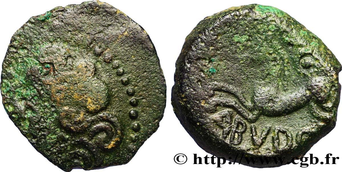 GALLIEN - BITURIGES CUBI (Region die Bourges) Bronze ABVDOS aux trois annelets pointés S/SS