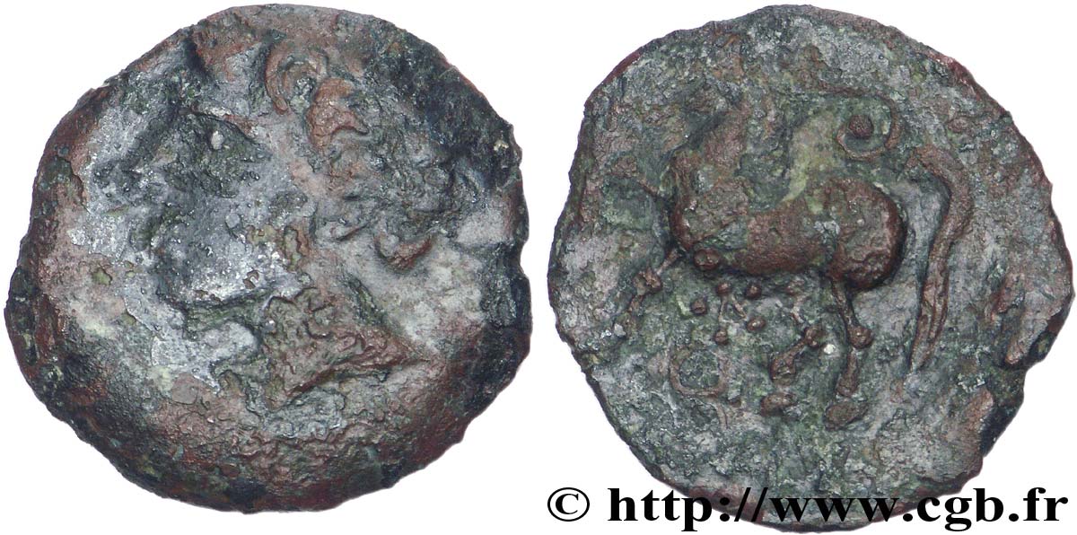 GALLIA - ARVERNI (Regione di Clermont-Ferrand) Bronze ADCANAVNOS q.BB
