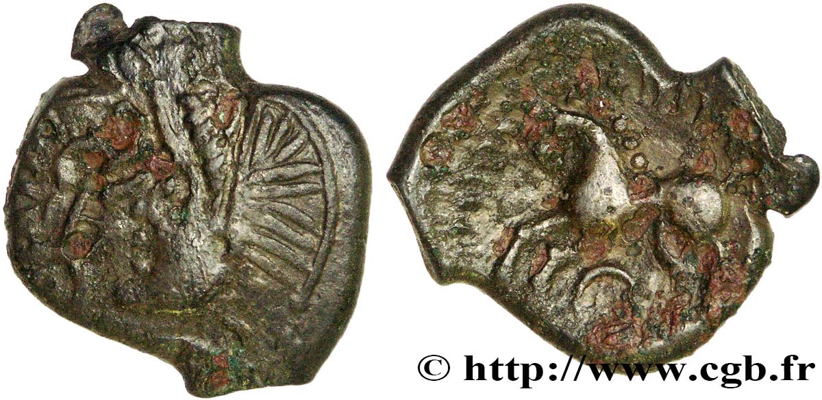 GALLIA - AULERCI EBUROVICES (Regione d Evreux) Bronze DVNICCOS au sanglier devant la bouche BB
