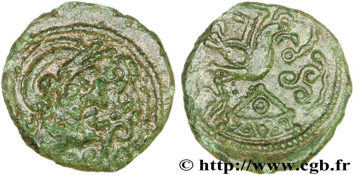 GALLIA - BELGICA - BELLOVACI (Región de Beauvais) Bronze au coq, “type de Lewarde” MBC/EBC