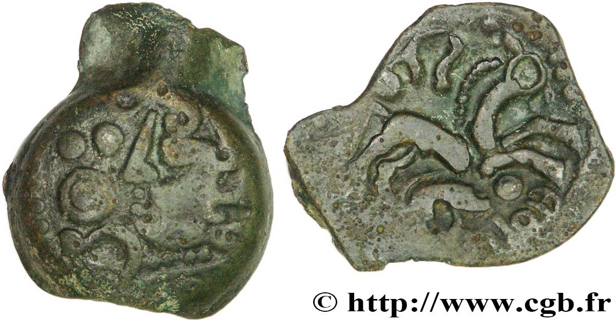 GALLIEN - BELGICA - SUESSIONES (Region die Soissons) Bronze DEIVICIAC, classe I fSS/SS