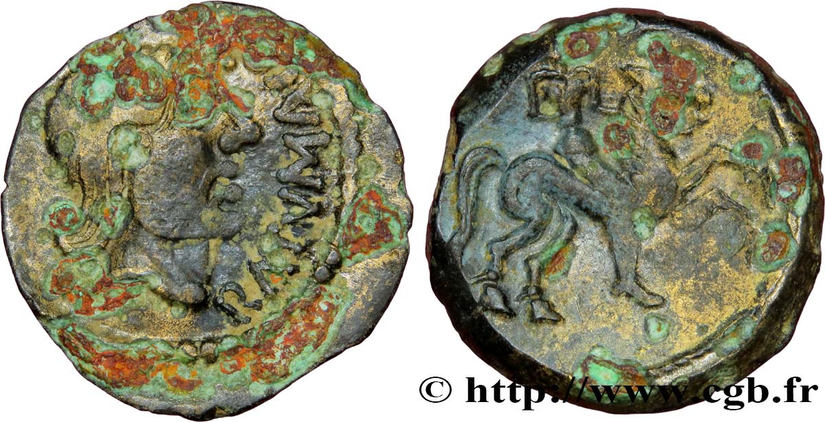 VÉLIOCASSES (Région du Vexin normand) Bronze RATVMACOS, au cavalier TTB