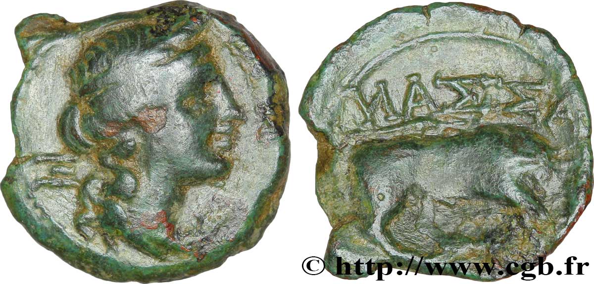 MASSALIA - MARSEILLES Bronze au taureau (hémiobole ?) AU