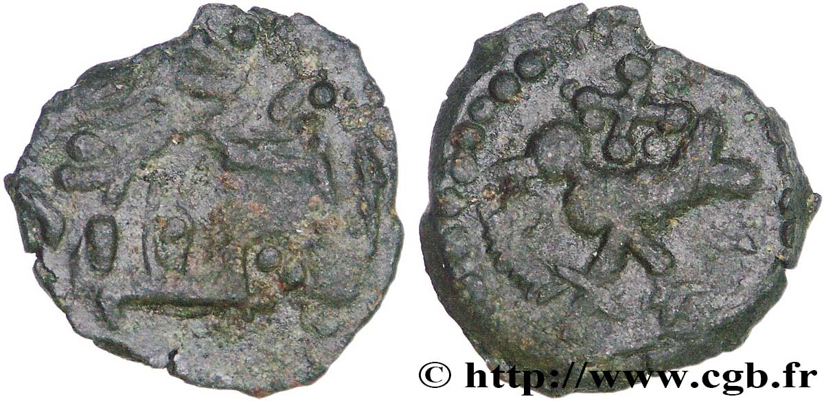 GALLIA - BELGICA - BELLOVACI (Regione di Beauvais) Bronze à l oiseau, “type de Vendeuil-Caply” q.BB/BB