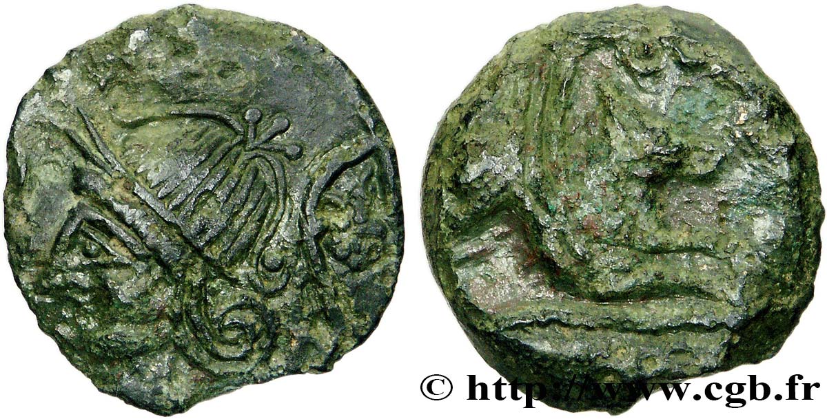 GALLIA BELGICA - MELDI (Area of Meaux) Bronze ROVECA ARCANTODAN, classe I AU/VF