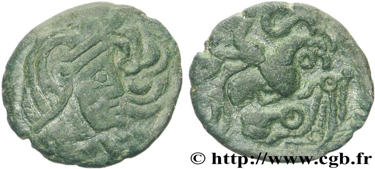GALLIEN - BELGICA - BELLOVACI (Region die Beauvais) Bronze au coq, “type d’Hallencourt” SS/fVZ